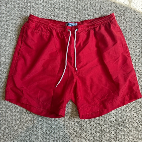 Classic Red Swim Trunks for Men - Picture 1 of 3